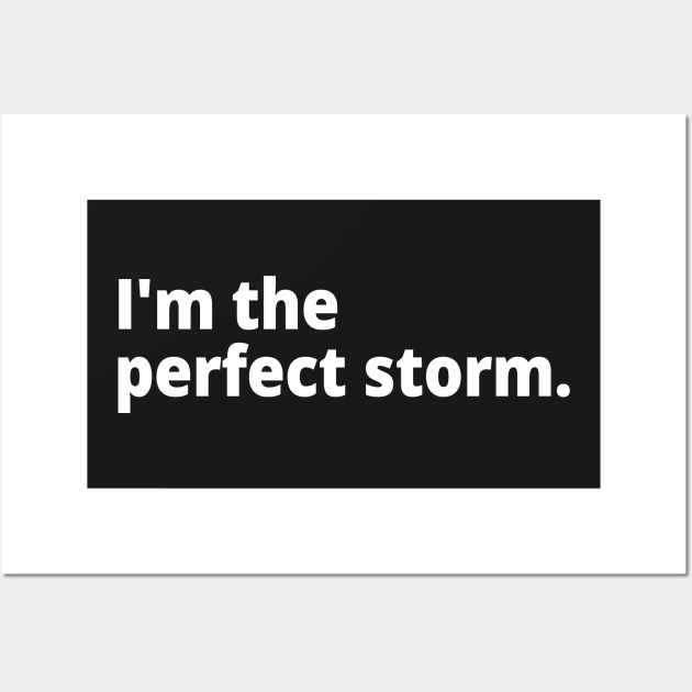 I'm the perfect storm. Wall Art by WittyChest